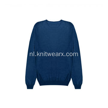 Gebreide lichtgewicht anti-pilling pullover voor heren met ronde hals